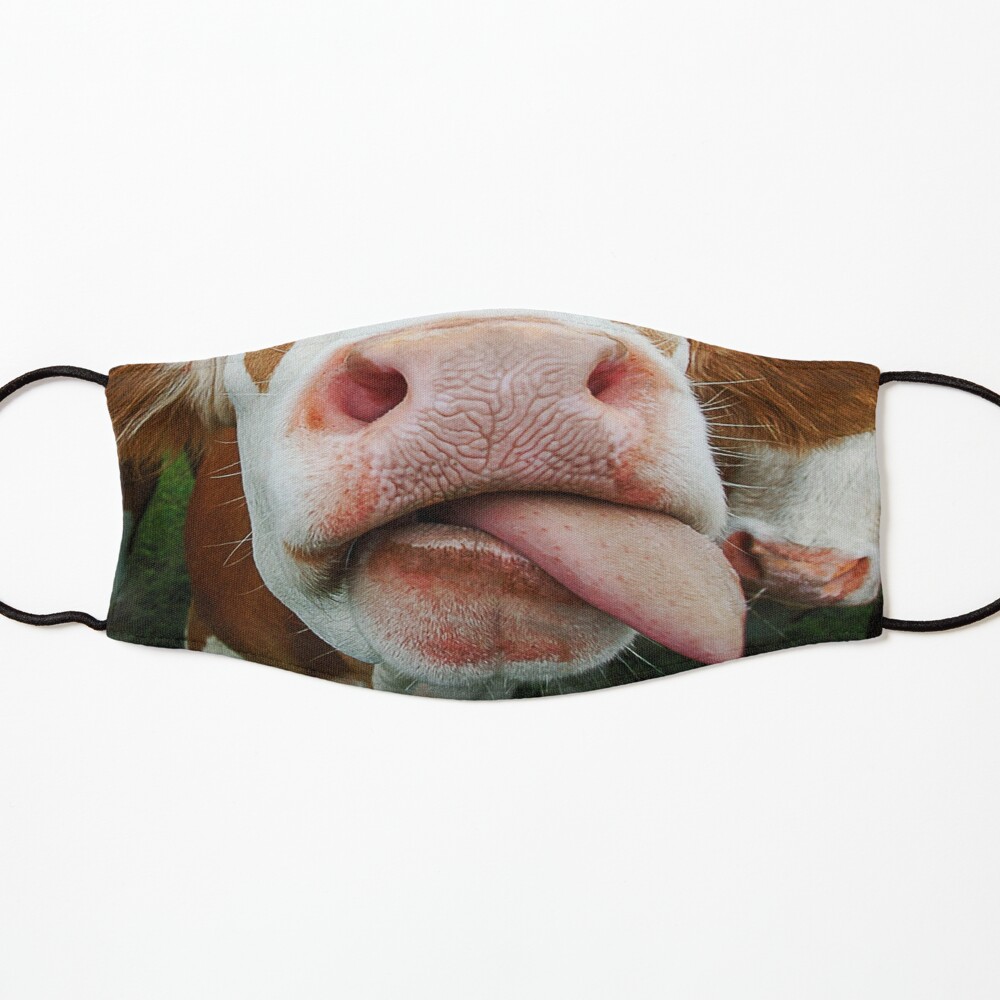 funny cow face mask