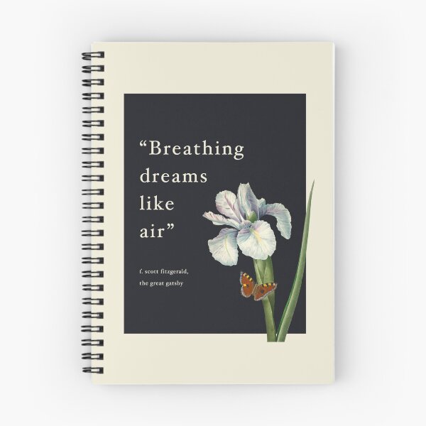 Item preview, "Breathing Dreams Like Air" The Great Gatsby Quote designed and sold by sky stephens.