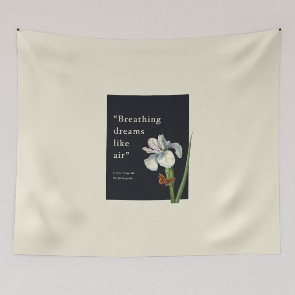 Item preview, "Breathing Dreams Like Air" The Great Gatsby Quote designed and sold by sky stephens.
