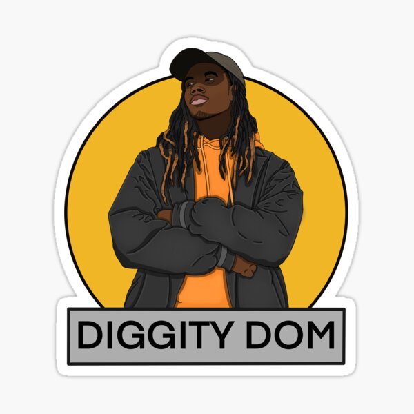 Diggity Dom Logo Gray Collection Sticker