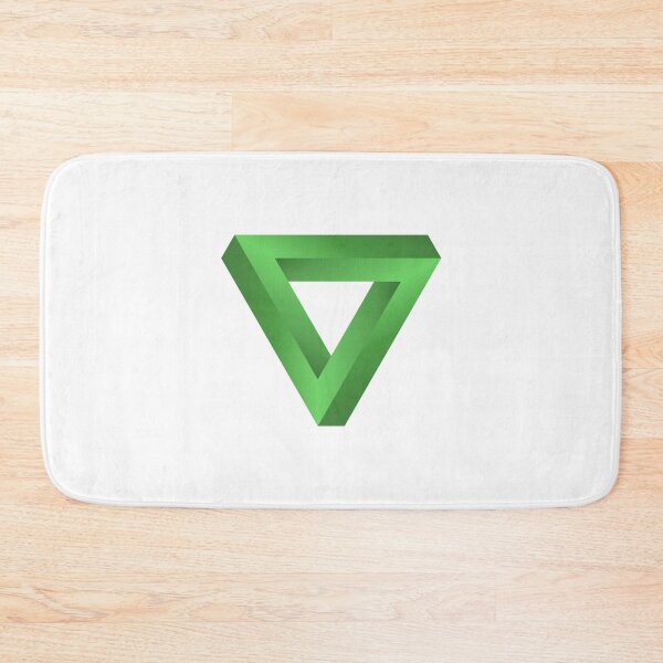 Item preview, The Impossible Penrose Triangle Optical Illusion Art ( Green ) designed and sold by pgons.