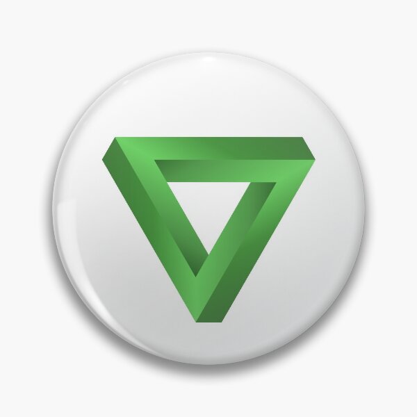 Item preview, The Impossible Penrose Triangle Optical Illusion Art ( Green ) designed and sold by pgons.