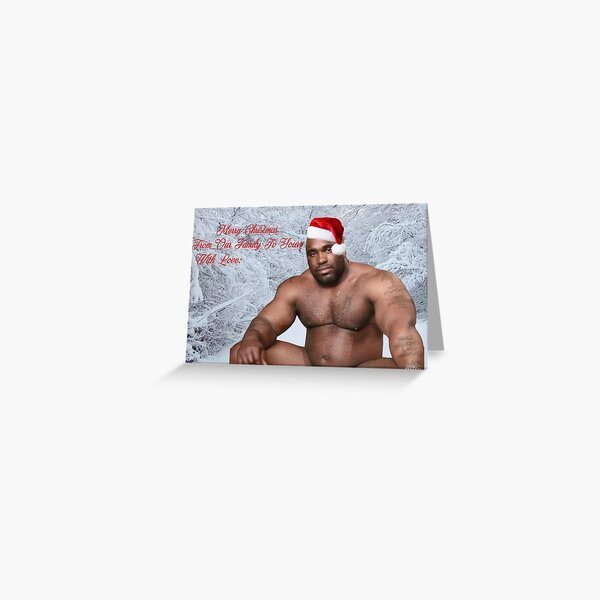 Barry Wood sitting on bed Christmas Greeting Card