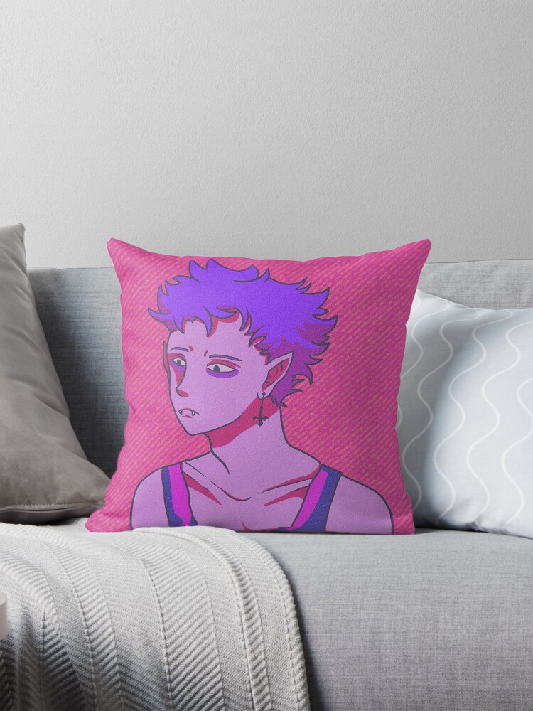 Thumbnail 1 of 4, Pillow, Purple vampire designed and sold by isisislas.