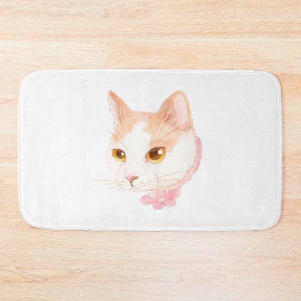 Item preview, Water Colour Cat w Flower Colar designed and sold by ProjecTees.