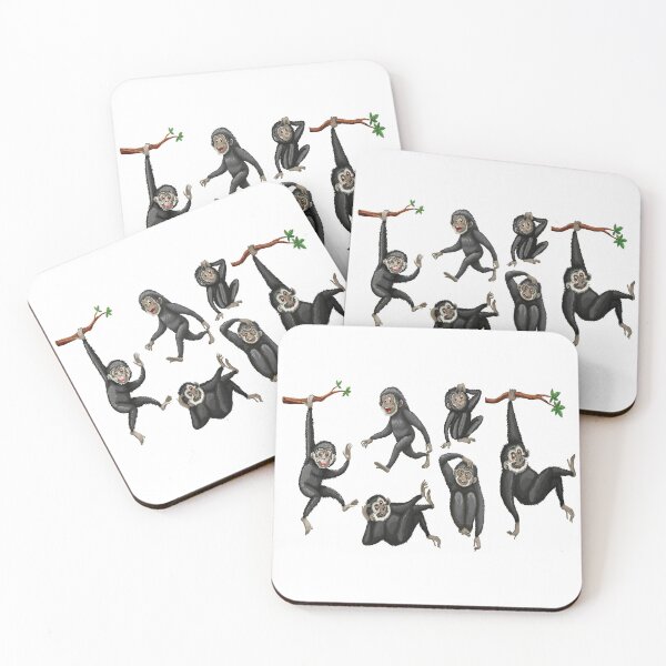 Item preview, Gibbons playful Sticker Pack of 6 designed and sold by Urbo Panda.