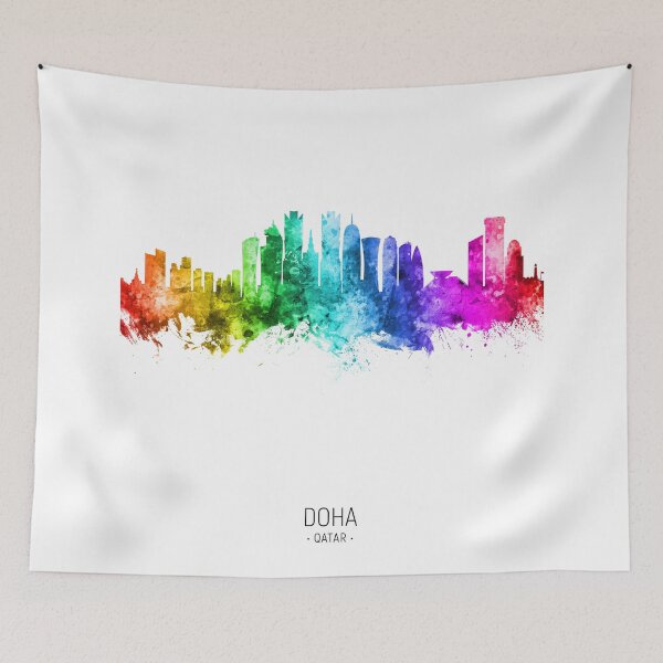 Item preview, Doha Qatar Skyline designed and sold by ArtPrints.