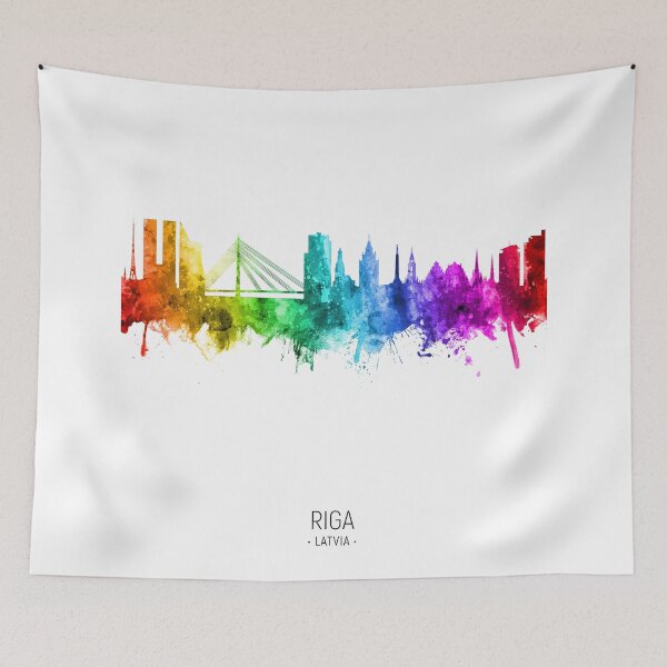 Item preview, Riga Latvia Skyline designed and sold by ArtPrints.
