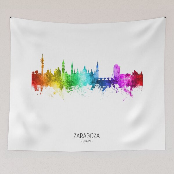 Item preview, Zaragoza Spain Skyline designed and sold by ArtPrints.