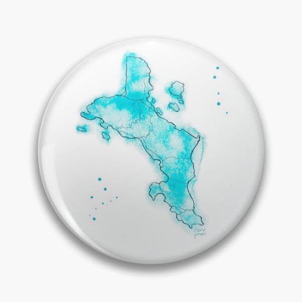 Seychellen, Mahé, Aquarell Button
