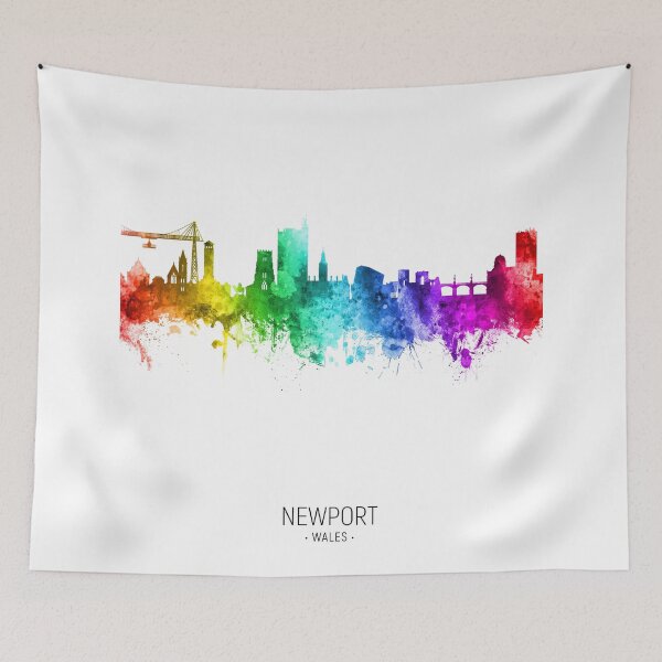 Artikelvorschau, Newport Wales Skyline entworfen und verkauft von ArtPrints.