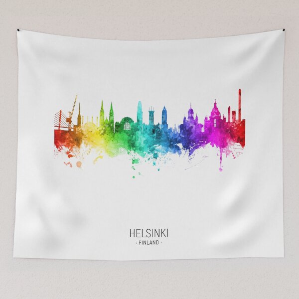 Artikelvorschau, Helsinki Finland Skyline entworfen und verkauft von ArtPrints.