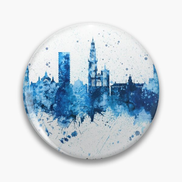 Item preview, Antwerp Belgium Skyline designed and sold by ArtPrints.