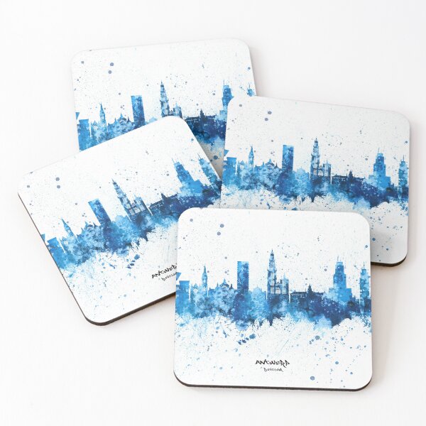 Item preview, Antwerp Belgium Skyline designed and sold by ArtPrints.