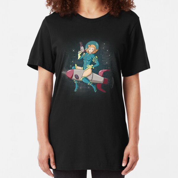 Rocket Ride Pinup Slim Fit T-Shirt