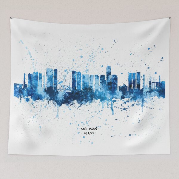 Item preview, Tel Aviv Israel Skyline designed and sold by ArtPrints.