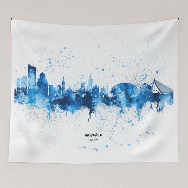 Item preview, Valencia Spain Skyline designed and sold by ArtPrints.