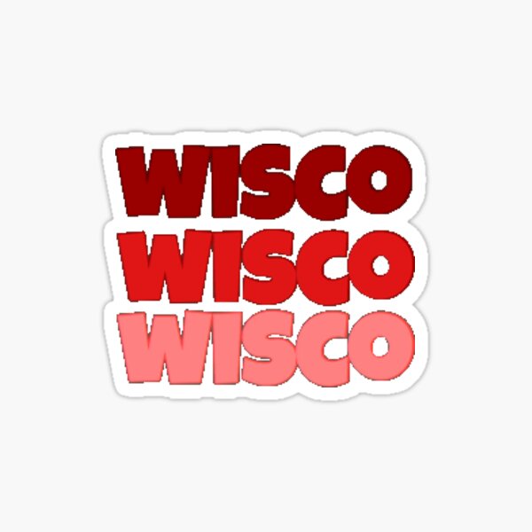 Wisco Letters Sticker For Sale By Sgstickerss Redbubble