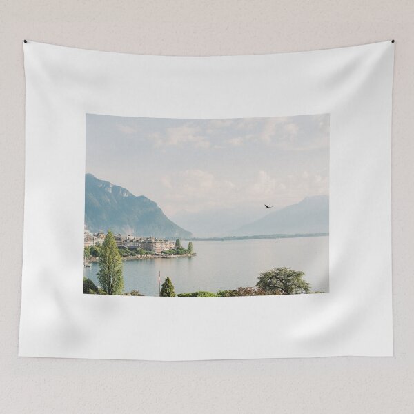 Item preview, Dreamy Lake with Mountains | Fine Art Travel Photography | Lake Geneva in Switzerland designed and sold by youriclaessens.