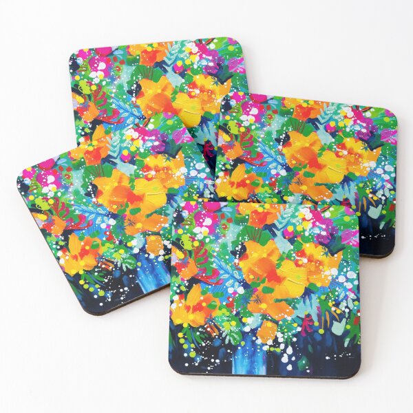 Item preview, Friday Night Flowers - Abstract Floral Painting designed and sold by EveiArt.