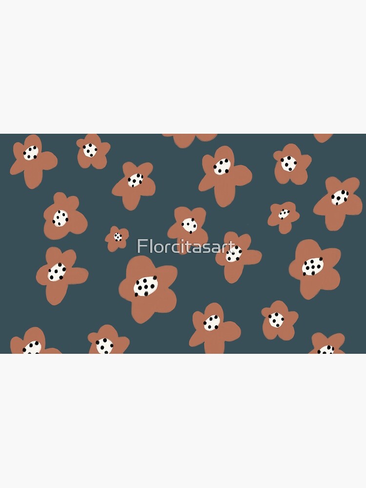 Thumbnail 6 of 6, Coffee Mug, Pink Daisies on blue. Floral digital pattern original work designed and sold by Florcitasart.