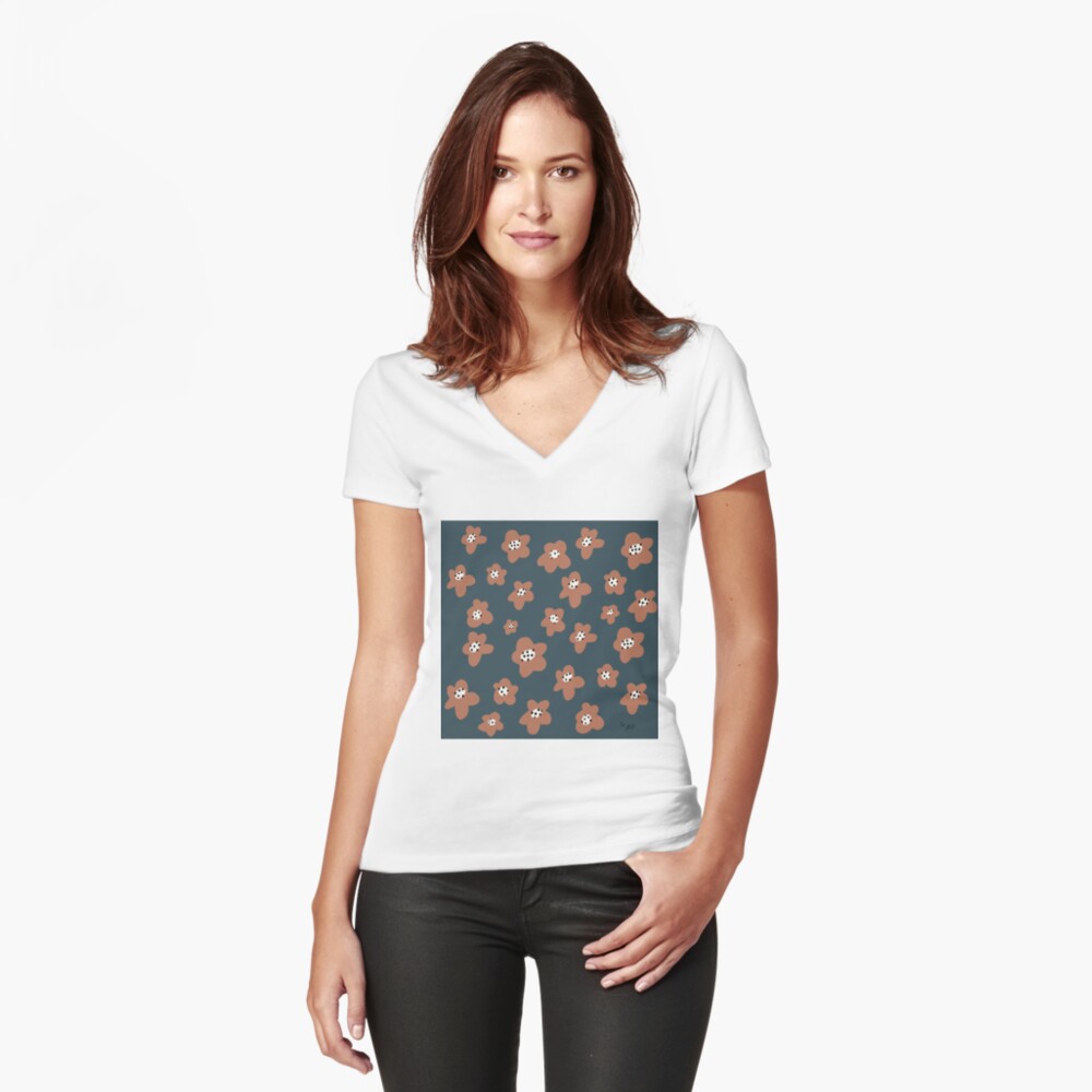 Item preview, Fitted V-Neck T-Shirt designed and sold by Florcitasart.