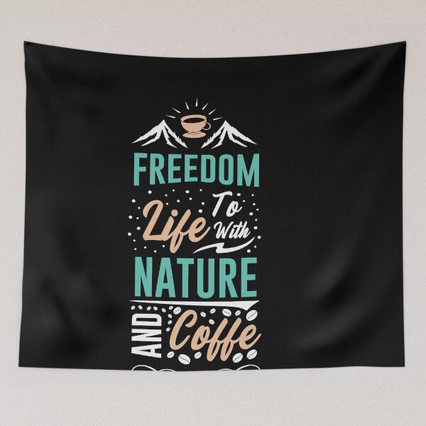 Item preview, freedom life with nature and coffee designed and sold by maryam madah.