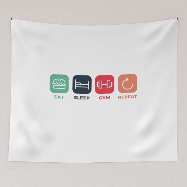 Item preview, Eat Sleep Gym Repeat designed and sold by Marguerite Faure.