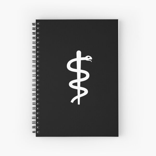 Unicode Character “⚕” (U+2695) Staff of Aesculapius Spiral Notebook