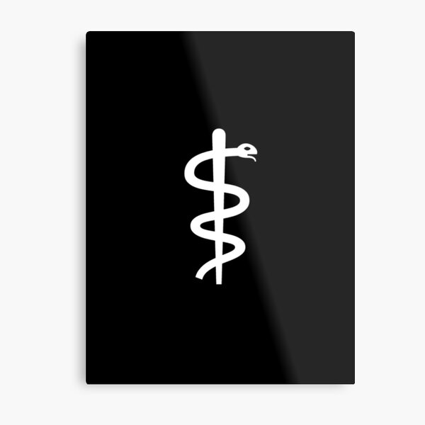 Unicode Character “⚕” (U+2695) Staff of Aesculapius Metal Print