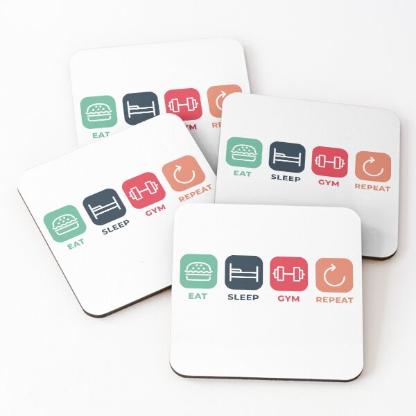 Item preview, Eat Sleep Gym Repeat designed and sold by Marguerite Faure.