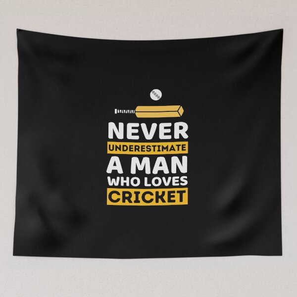 Item preview, Never Underestimate A Man Who Loves Cricket designed and sold by bifkee19.