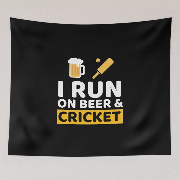 Item preview, I Run On Beer & Cricket designed and sold by bifkee19.