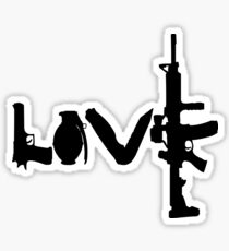 Armes d'amour - version 1 - noir Sticker