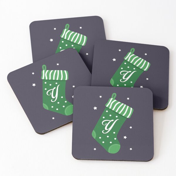 Item preview, Christmas Stocking with Letter Y designed and sold by VicEllisArt.