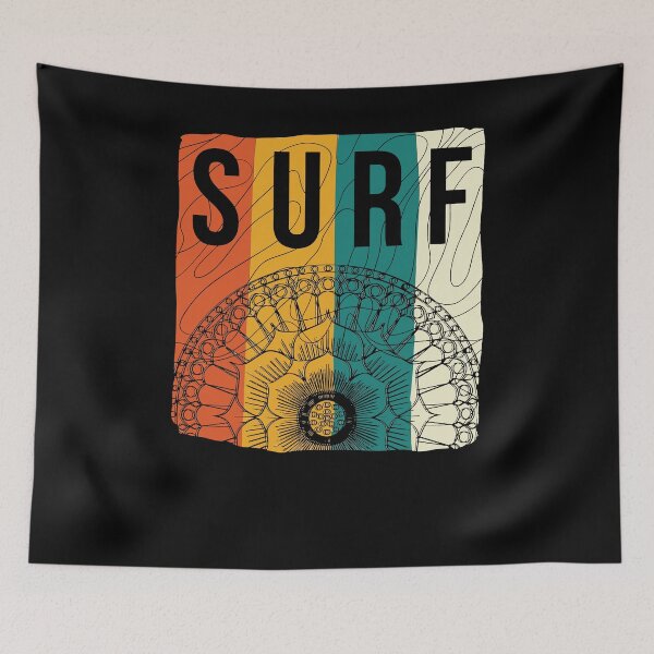 Item preview, Retro Surf Vintage Mandala Van Surfer Surfing design designed and sold by Luxara1.