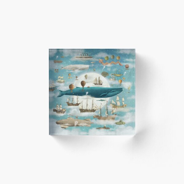 Ocean Meets Sky - Book Acrylic Block