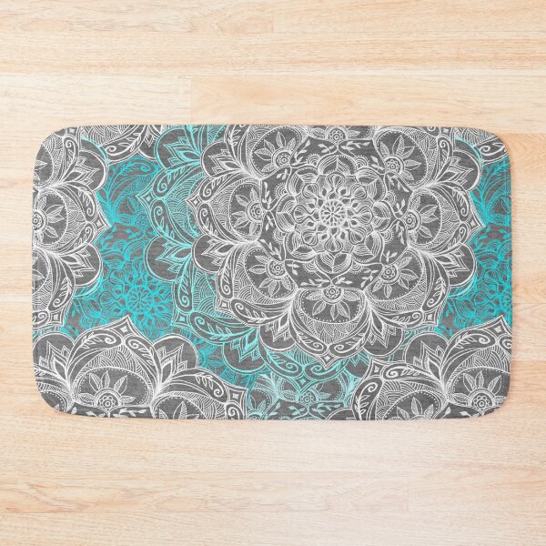 Item preview, Turquoise & White Mandalas on Grey  designed and sold by micklyn.