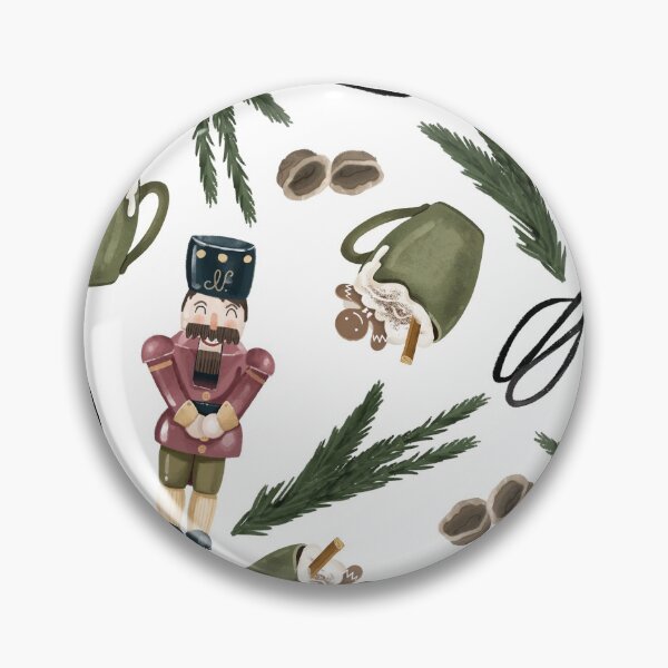 Item preview, Cute Winter Pattern - Nutcracker and Gingerbread Man designed and sold by CoffeeandPixels.