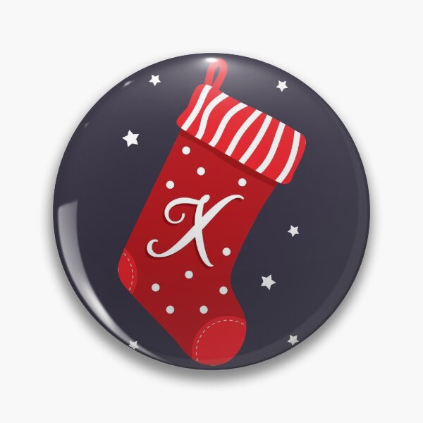 Item preview, Christmas Stocking with Letter X designed and sold by VicEllisArt.