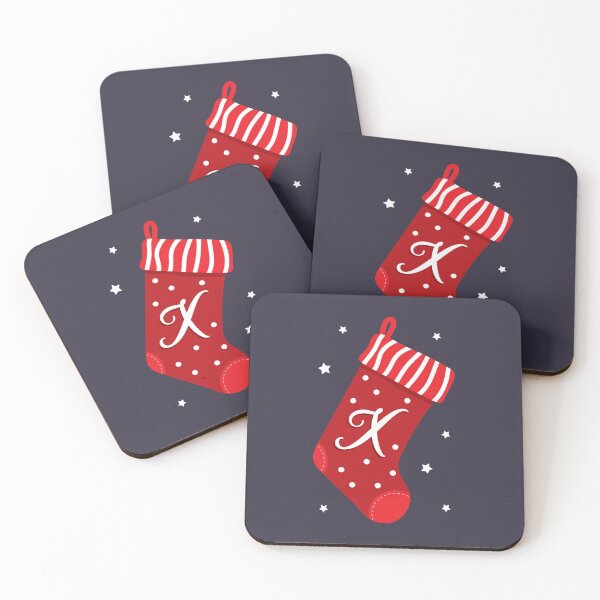 Item preview, Christmas Stocking with Letter X designed and sold by VicEllisArt.