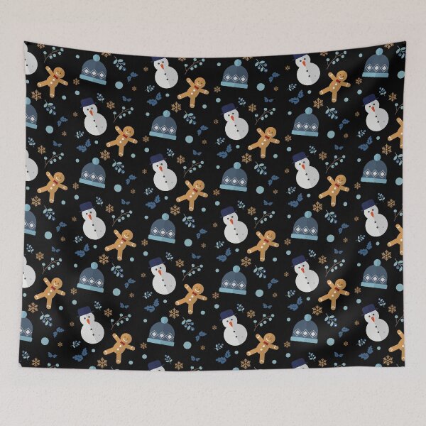Item preview, Cute Christmas Pattern | Snowman, snowflakes designed and sold by Moodyandmellow.