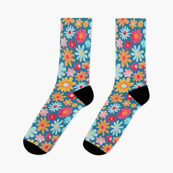 Item preview, Dazzling Daisy Meadow on Blue designed and sold by TigaTiga.
