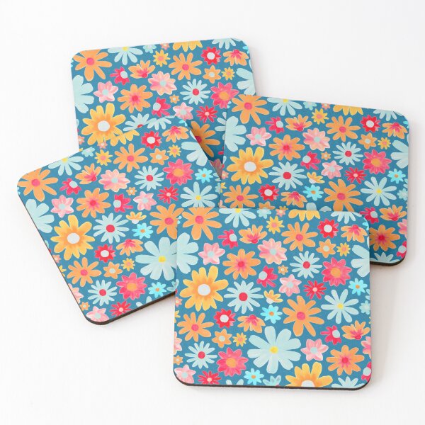 Item preview, Dazzling Daisy Meadow on Blue designed and sold by TigaTiga.