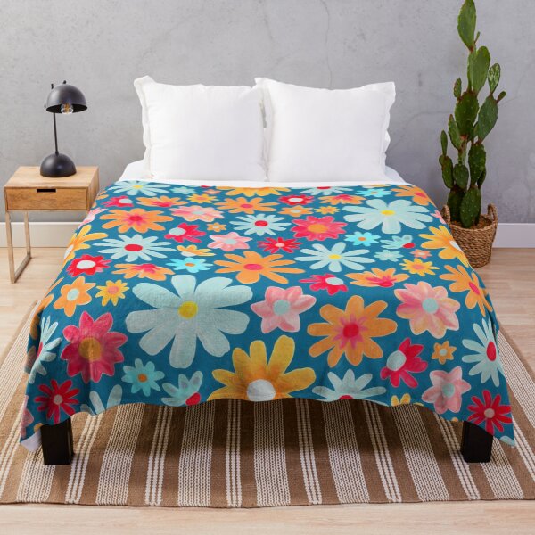 Item preview, Dazzling Daisy Meadow on Blue designed and sold by TigaTiga.