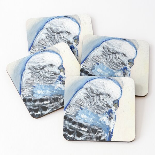 Item preview, Blue English Show Budgerigar  designed and sold by Liz HL Art Shop.