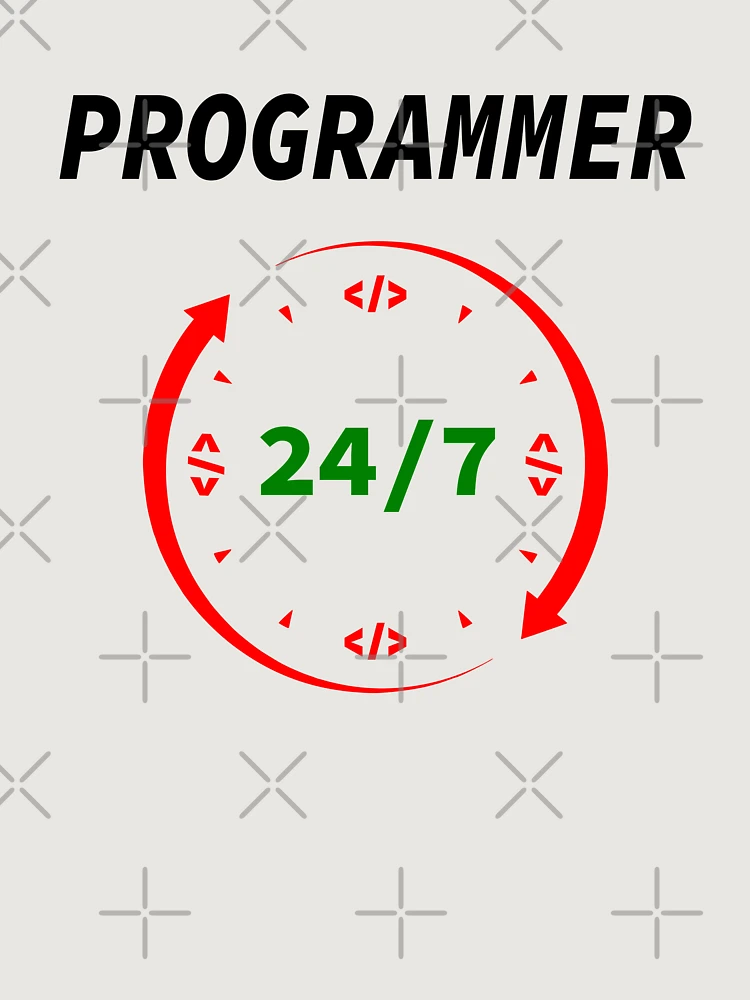 Thumbnail 6 of 6, Premium Oversized Sweatshirt, Programmer 24/7, Source Code, Software Engineer, Computer Science, Web, WWW, Programming Humor, HTML, Light designed and sold by Max-Wear.