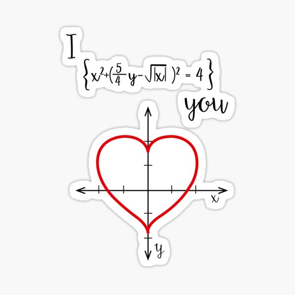 Mathematical love Sticker