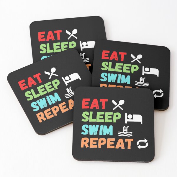 Item preview, Eat Sleep Swim Repeat designed and sold by HobbyRoost.