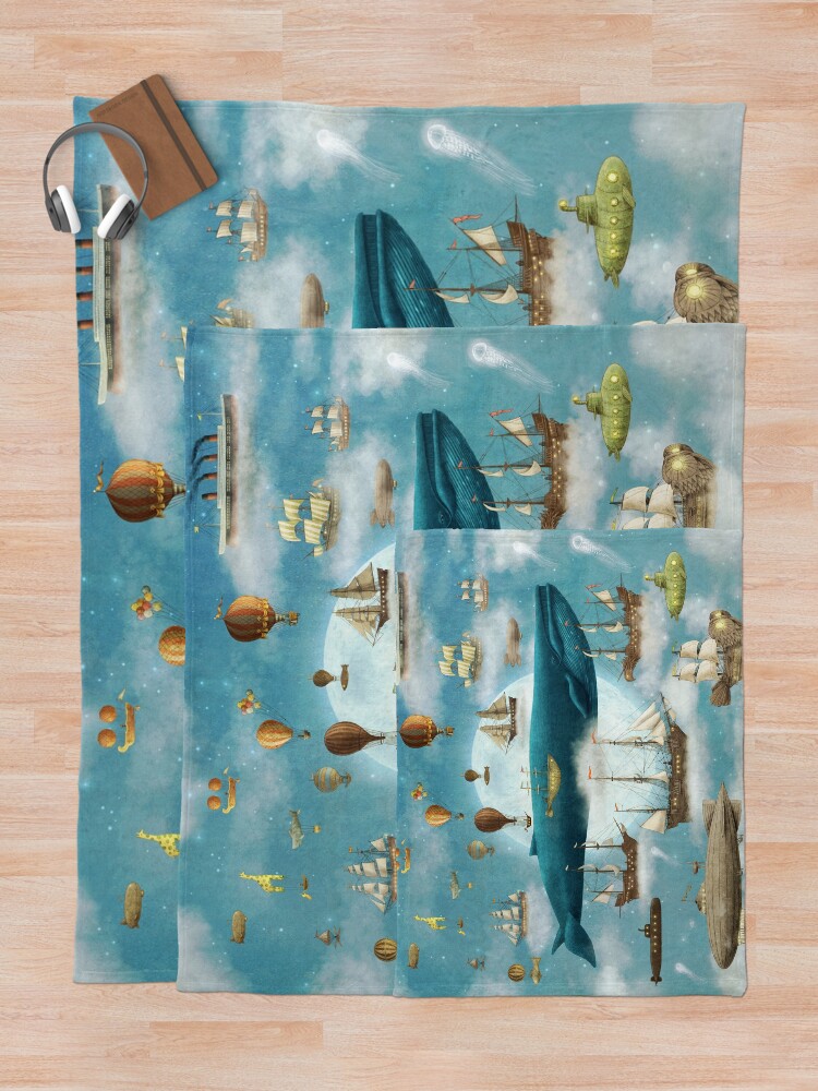 Alternate view of Ocean Meets Sky - Book Throw Blanket